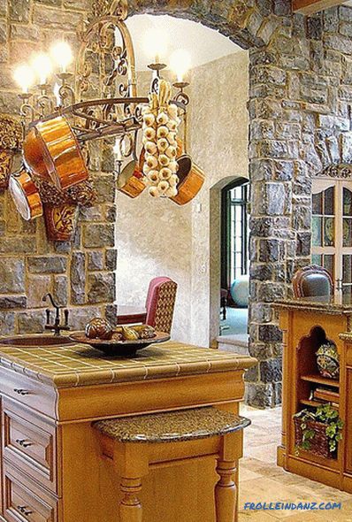 Kamień we wnętrzu kuchni - pomysł wykończenia kuchni dekoracyjnym kamieniem