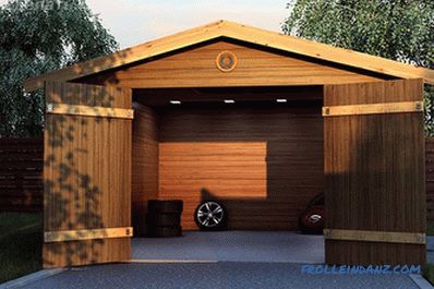 Drewniany garaż zrób to sam - jak zrobić + schematy, zdjęcie