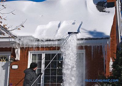 Jak usunąć śnieg z dachu własnymi rękami
